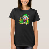 St Patricks Day Gnome Holding Autism Puzzle Heart T-shirt (Voorkant)