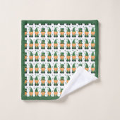 St Patricks Day Gnome Pattern Bad Handdoek (Wasdoekje)