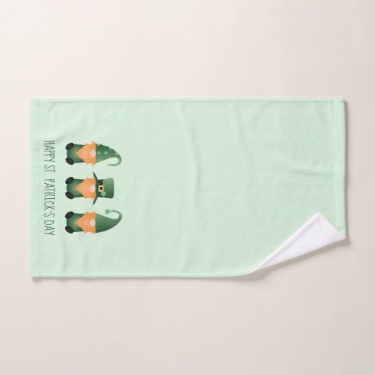 St Patricks Day Gnome Pattern Bad Handdoek (Handdoek)