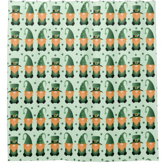 St Patricks Day Gnome Pattern Douchegordijn (Voorkant)