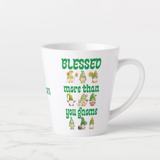 St Patrick's Day Gnomes Latte Mok (Rechts)