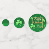 St. Patrick's Day Gold Shamrock Confetti (Achterkanten)