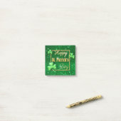 St. Patrick's Day Gold Shamrock Post-it® Notes (Op bureau)
