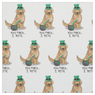 St. Patrick's Day Golden Retriever Dog Stof