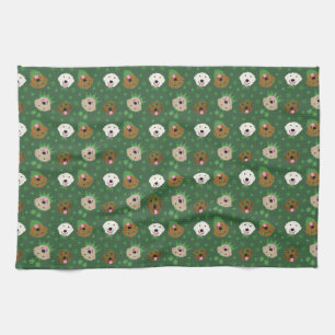 St Patricks Day Golden Retriever Honden Theedoek
