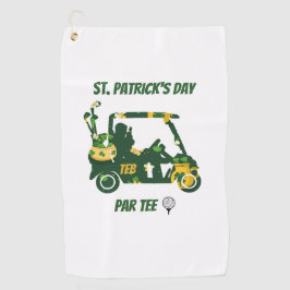 St. Patrick's Day Golf Par T-shirt Monogramed Golfhanddoek