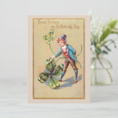  St. Patrick's Day Good Fortune Shamrock Feestdagenkaart (Staand voorkant)