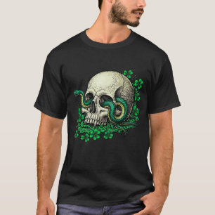 St. Patrick's Day Gotische Schedel & Slang Vintage T-shirt