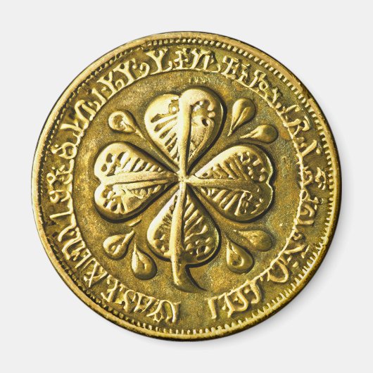 St. Patrick's Day  gouden munt Magneet (Voorkant)