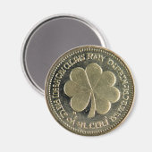 St. Patrick's Day  gouden munt Magneet (Voorkant / Achterkant)