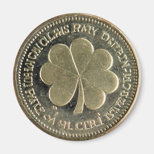 St. Patrick's Day  gouden munt Magneet (Voorkant)