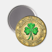 St. Patrick's Day  gouden munt Magneet (Voorkant / Achterkant)