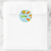 St. Patrick's Day, goudvis Humor Ronde Sticker (Tas)