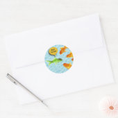 St. Patrick's Day, goudvis Humor Ronde Sticker (Envelop)