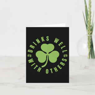 St. Patricks Day Grappig Gezegde Quote Drink goed Kaart