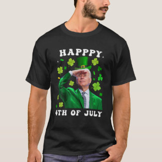 St Patrick's Day Grappig Joe Biden Happy 4th van j T-shirt