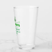St.Patrick's day grappige bierquote & Shamrock Glas (Links)