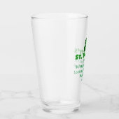 St.Patrick's day grappige bierquote & Shamrock Glas (Rechts)