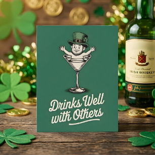 St. Patrick's Day Grappige Drankkaart Feestdagenkaart