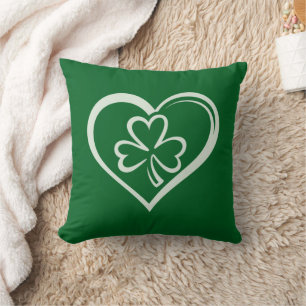 St. Patrick's Day Grappige Shamrock Hart Iers  Kussen