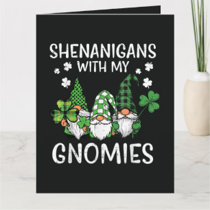 St Patricks Day-grappige streken met Gnomies de Dw Bedankkaart