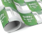 St. Patrick's Day Green Beer Cadeaupapier (Rol Hoek)