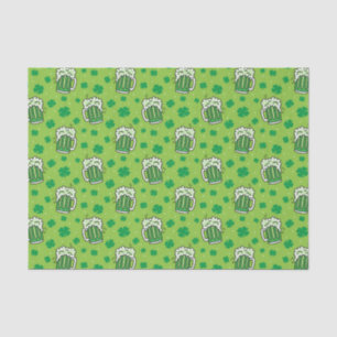 St Patrick's Day Green Beer Pattern Tissuepapier