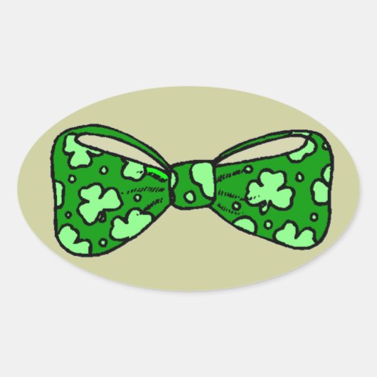 St. Patrick's Day Green Bow Stropdas Sticker (Voorkant)