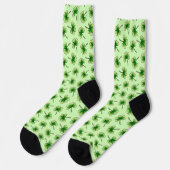 St Patrick's Day Green Clover Leaf Pattern Sokken (Links)