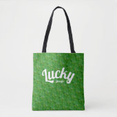 St Patricks Day Green Irish Lucky Clover Pattern Draagtas (Voorkant)