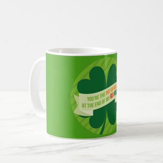 St. Patrick's Day Green Irish Print Mug (Devant gauche)