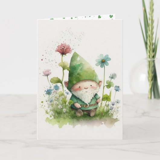 St. Patrick's Day Green Leprechaun Kaart (Voorkant)