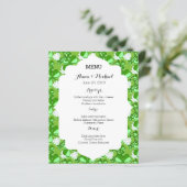 St. Patrick's Day Green Mariage Menu (Debout devant)