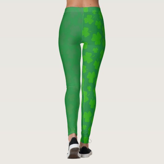 St. Patrick's Day Green Ombre Shamrock Leggings (Achterkant)
