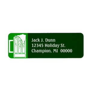 St. Patrick's Day Green Party Bière Étiquette de a