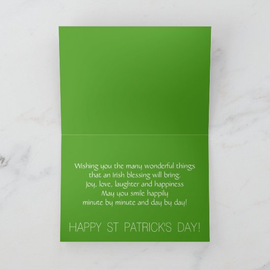 St Patricks Day Green Pet Clover Confetti Greeting Kaart (Binnen)