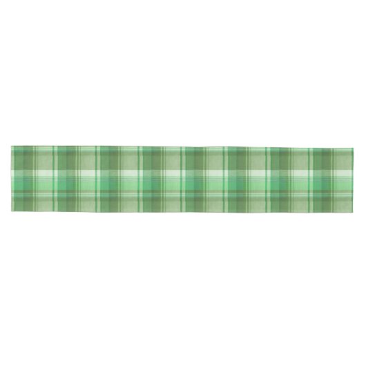 St. Patrick's Day Green Plaid Tafelloper (Horizontaal)