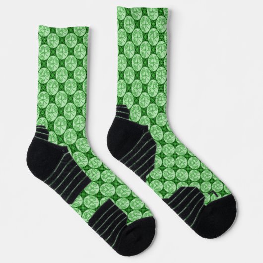 St. Patrick's Day Green Pset Shamrock Pattern Sokken (Rechts)