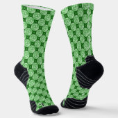 St. Patrick's Day Green Pset Shamrock Pattern Sokken (Gebogen)
