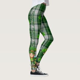 St. Patrick's Day Green Pset Tartan Pot of Gold Leggings