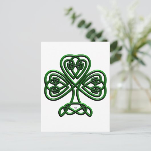 St Patricks Day Green Shamrock Briefkaart (Staand voorkant)