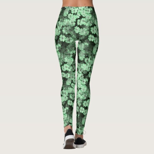 St Patrick's Day Green Shamrock Forest Leggings (Achterkant)