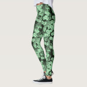 St Patrick's Day Green Shamrock Forest Leggings (Links)