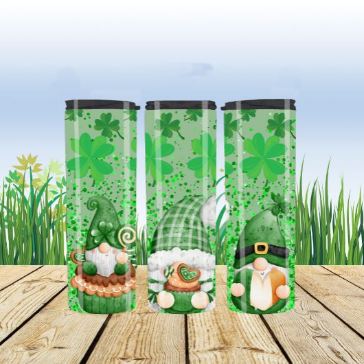 St Patrick's Day Green Shamrock Gnomes Thermosbeker