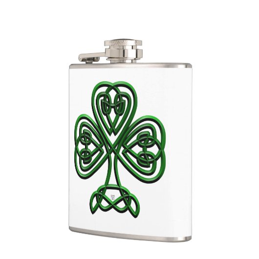 St Patricks Day Green Shamrock Heupfles (Links)