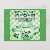 St. Patricks Day Green Shamrock Irish Cafe Briefkaart (Voorkant)