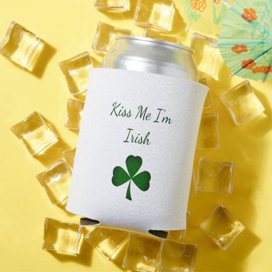 St. Patrick's Day Green Shamrock Kiss Me I'm Irish Blikjeskoeler (Insitu Zomer)