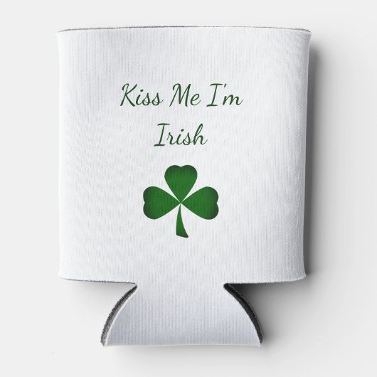 St. Patrick's Day Green Shamrock Kiss Me I'm Irish Blikjeskoeler (Voorkant)