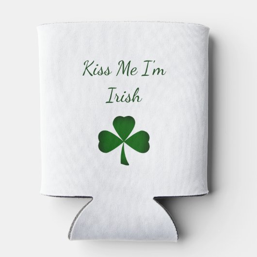 St. Patrick's Day Green Shamrock Kiss Me I'm Irish Blikjeskoeler (Achterkant)