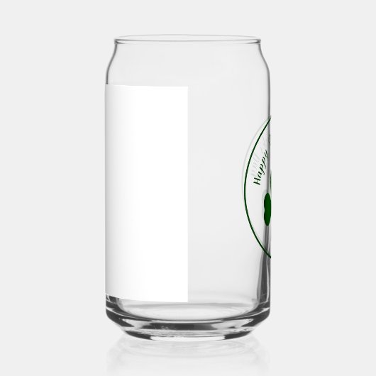 St. Patrick's Day Green Shamrock Lucky Clover Blikvorm Glas (Rechts)